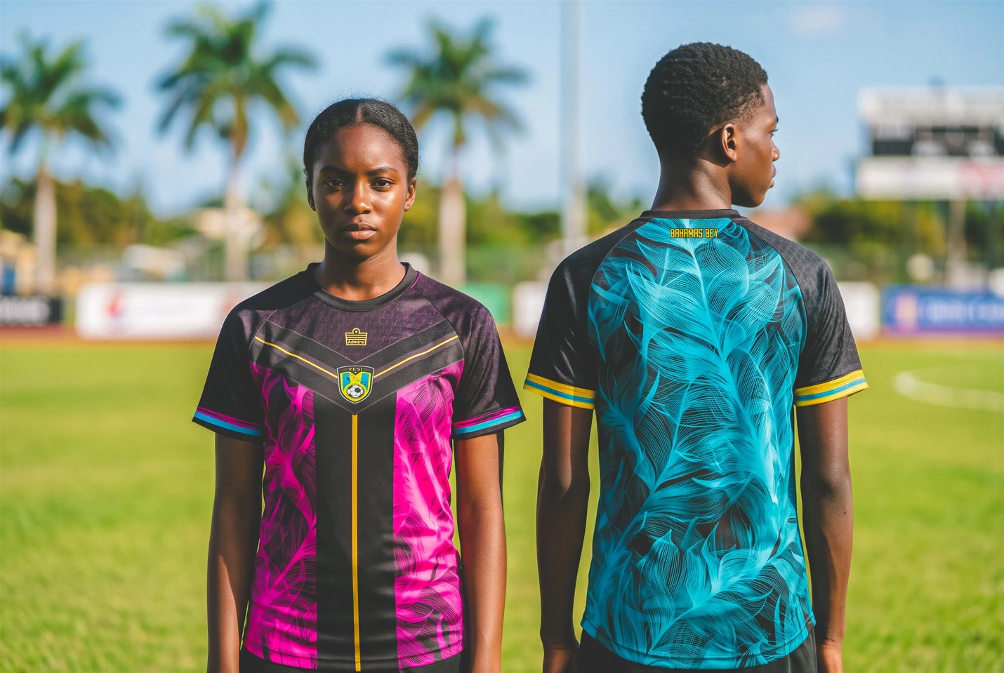 YESi Aqua and Flamingo anniversary kits shown front and back